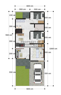 Tampak Depan Rumah Minimalis lebar 6 panjang 10 Full Bangunan resize