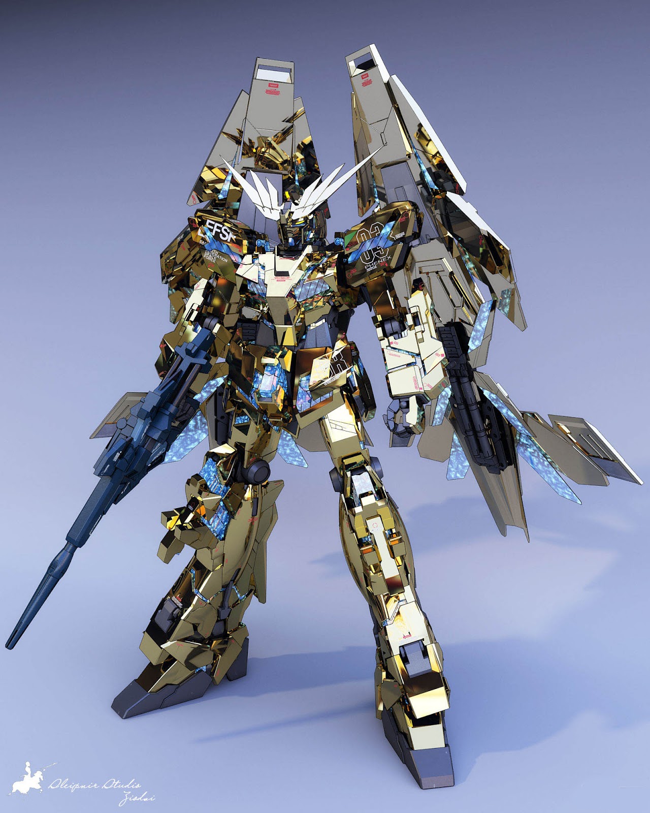 Gundam Guy Mg 1 100 Unicorn Gundam 03 Phenex Anime Style Painted Build