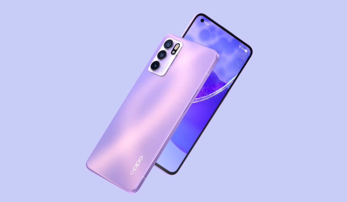 Oppo announces "Reno6 5G" in purple color The GSM Arena website revealed OPPO's intention to provide a new version of the Oppo Reno6 5G phone in purple, after the phone had been available in black, blue and gray since it was announced last May.