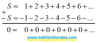Addition of infinite series without shift. Mathematics For Blondes.