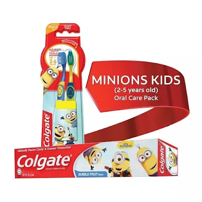  Colgate Minions Kids 2-5 Years Old (Junior) Oral Care Pack: