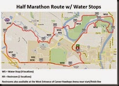 Map of the course.   Cheer points mile 7 and 11!