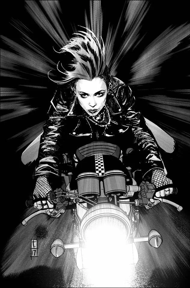 Café Racer Girl - Illustration Tomm Coker