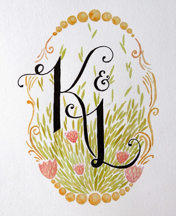 Happiness is... Custom Monogram Illustration - by fathima kathrada, durban