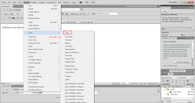 Cara Membuat Form di Dreamweaver