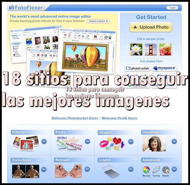 18 sitios para conseguir las mejores imagenes. 