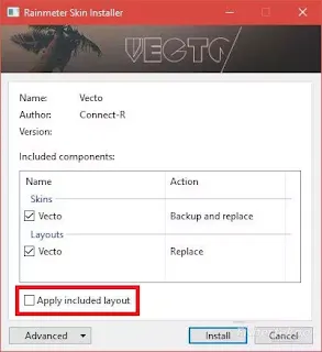 Install skin rainmeter