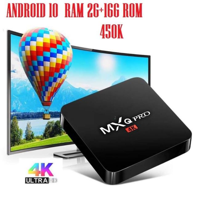 Android TV box MXQ+ wifi 5G Ram2G+16G Bluetooth đã cài sãn ứng dụng