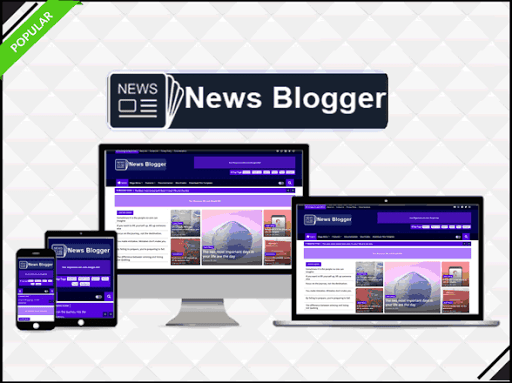 News Blogger - Professional & Magazine Template 2024 Best Design blogger template