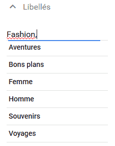 Ajouter des libellés ou tags dans Blogger