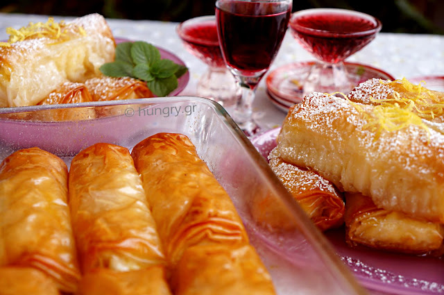 Custard Filled Pastry Rolls-Galaktoboureko