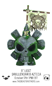 The Beast Brothers x Huck Gee Lost Skullendario Azteca 8″ Custom Dunny