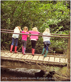 playing Pooh Sticks at National Trust Waggoners Wells