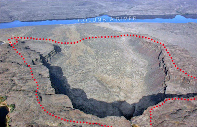 Echo Basin are Frenchman Coulee Ice Age Floods aerial.