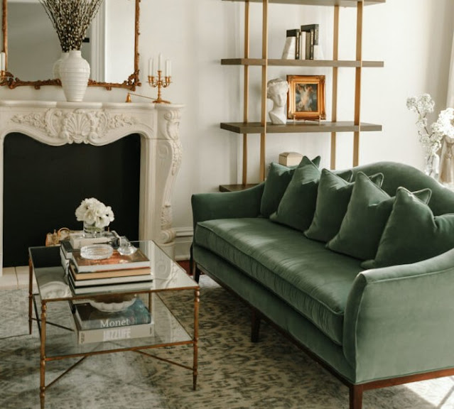 Sage green Sofa Living room ideas