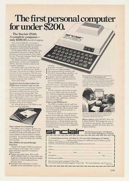 sinclair zx80 advert