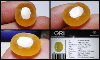 Batu Yellow Opal Cutting