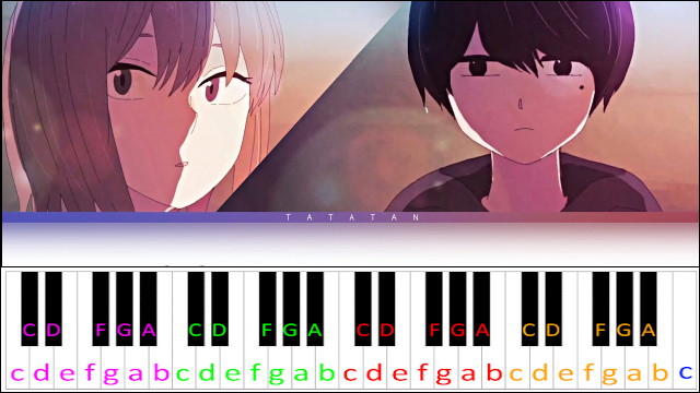 ENCORE (アンコール) by YOASOBI Piano / Keyboard Easy Letter Notes for Beginners