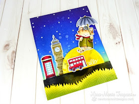 London card by Nina-Marie Trapani | Newton Dreams of London stamp set by Newton's Nook Designs #newtonsnook