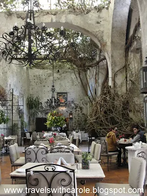 exquisite dining room at the Hacienda de Cortez in Cuernavaca, Mexico