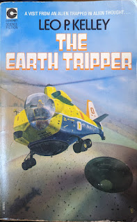 Book Cover: The Earth Tripper by Leo P. Kelley featuring a helicopter above a dome.