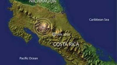 Epicentro sismo 5,6 grados en Costa Rica, 08 de Septiembre 2012