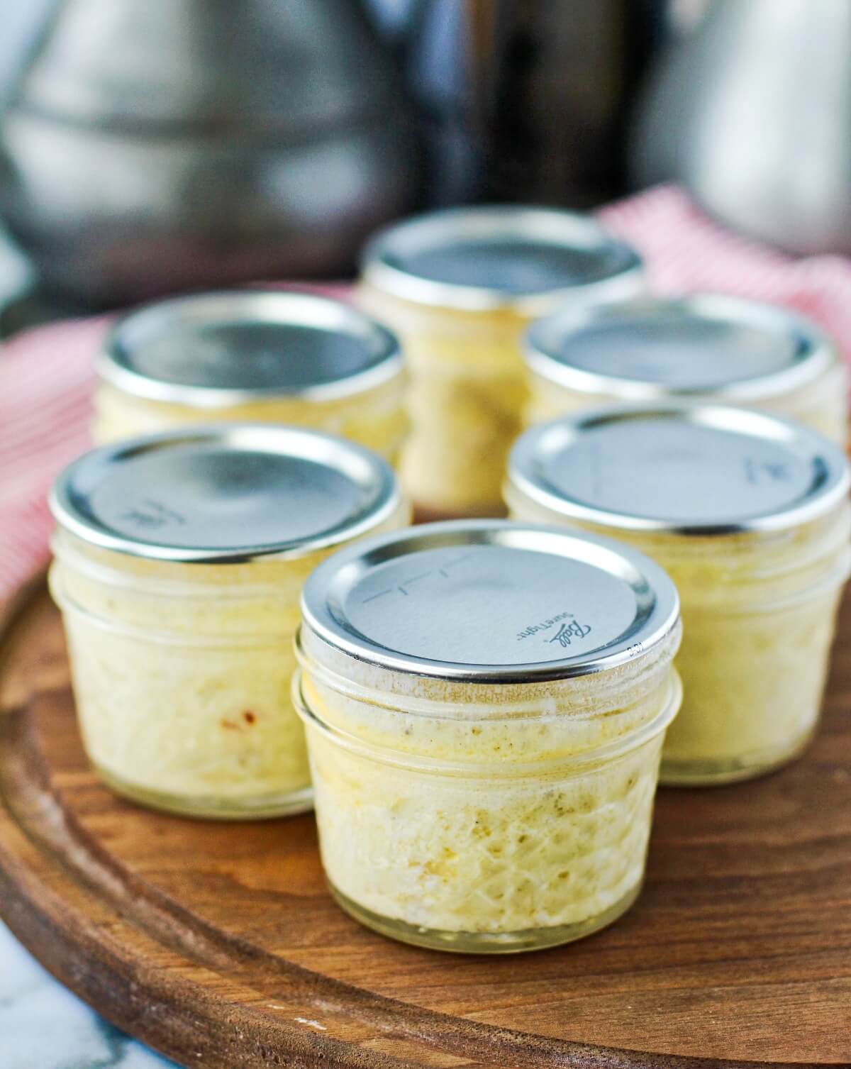 Sous Vide Ham and Cheese Egg Bites jars