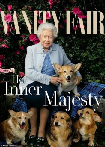 The Queen And Her Corgis Cover Vanity Fair Magazine Summer Edition