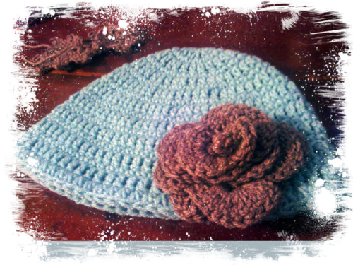 How to make a flower knitted hats for children