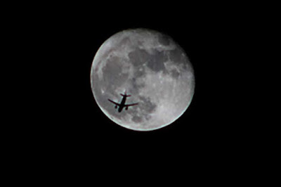 Finally captured image with plane in front of moon (Source: Palmia Observatory)