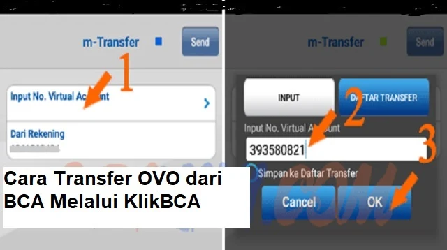 Cara Transfer OVO dari BCA