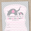 Blank Elephant Baby Shower Invitations Boy