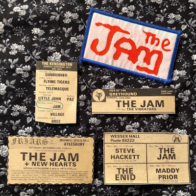 A series of adverts for gigs by The Jam in 1976 and 1977