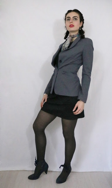 Robe grain de malice, blazer Benetton, chaussure Mimao