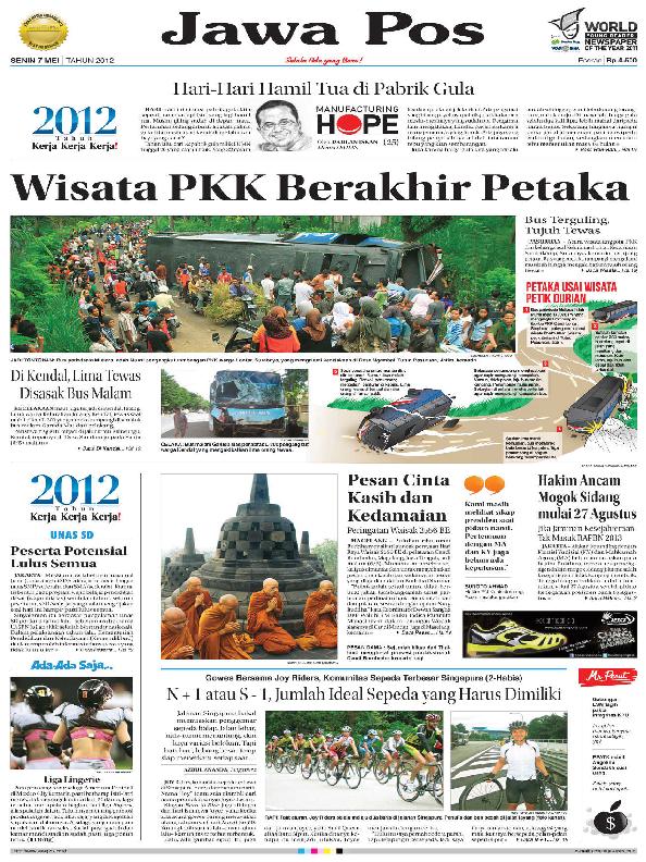 Koran Jawa Pos, Senin 7 Mei 2012  SEGALANYA ADA DISINI
