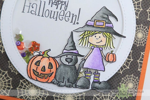 Happy Halloween Shaker Box Card by Juliana Michaels featuring SRM Stickers Jane's Doodles Stamps, Pretty Pink Posh Sequins, MFT Stamps Dies and Jillibean Soup Paper