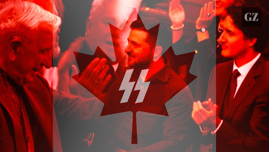 Canada Nazi Russophobia Justin Trudeau Azov Waffen SS 14 Galician Grey Zone scandal historical revisionism cover-up holocaust Zelensky