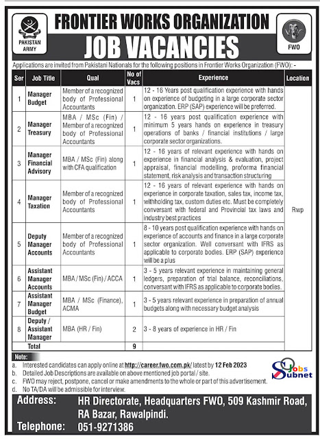 New Frontier Works Organization FWO Jobs 2023