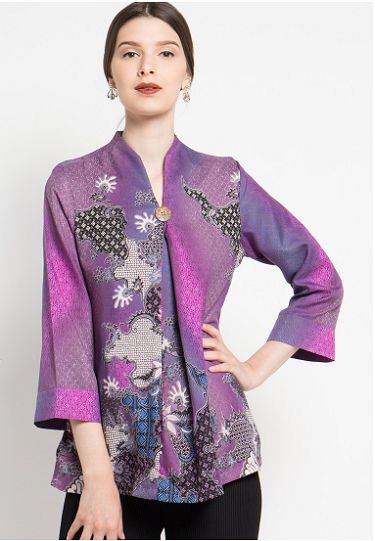 20 Desain  Baju  Batik Lengan Panjang Modern Wanita  Muda 