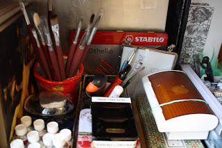 art supply storage, studio organization, Sarah Loecker Art