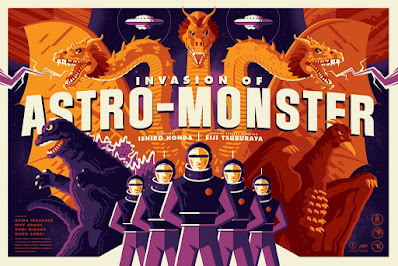 Godzilla “Invasion of Astro-Monster” Screen Print by Tom Whalen x Mondo