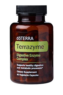 doTERRA DigestZen TerraZyme bottle labeled 'Digestive Excellence', showcasing a natural solution for enhanced digestive health and nutrient absorption.