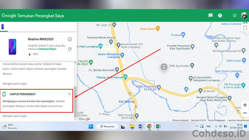 Reset HP Jarak Jauh Lewat Google Find My Device di Browser