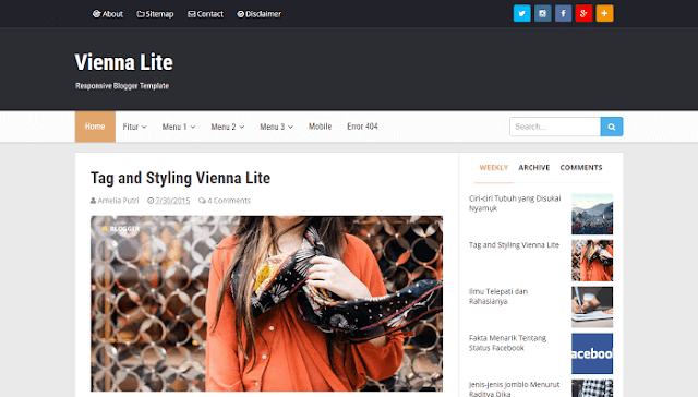 Vienna Lite Blogger Teması