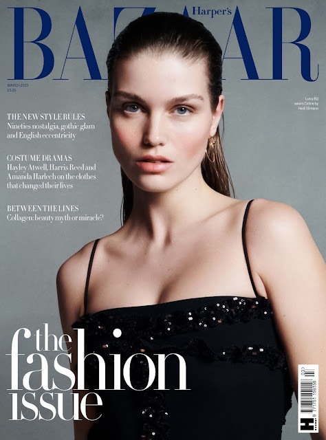 Luna Bijl Beautiful Model Photo Shoot for Harper's Bazaar UK Magazine March 2023 Issue