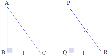 Right angle-Hypotenuse-Side (RHS) axiom