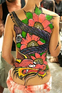 Sexy Girl Shows Her Sexy Body Painting In Festival