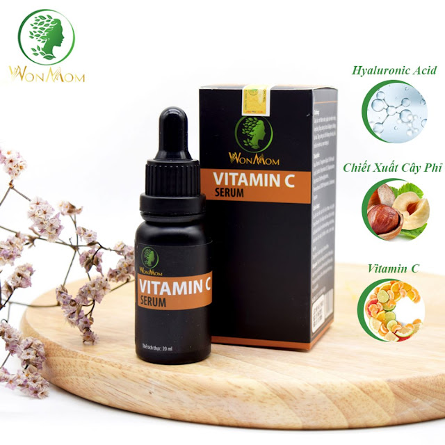 BỘ DƯỠNG TRẮNG HỒNG, MỊN MÀNG DA MẶT WONMON (SERUM VITAMIN C + KEM NGHỆ TƯƠI)