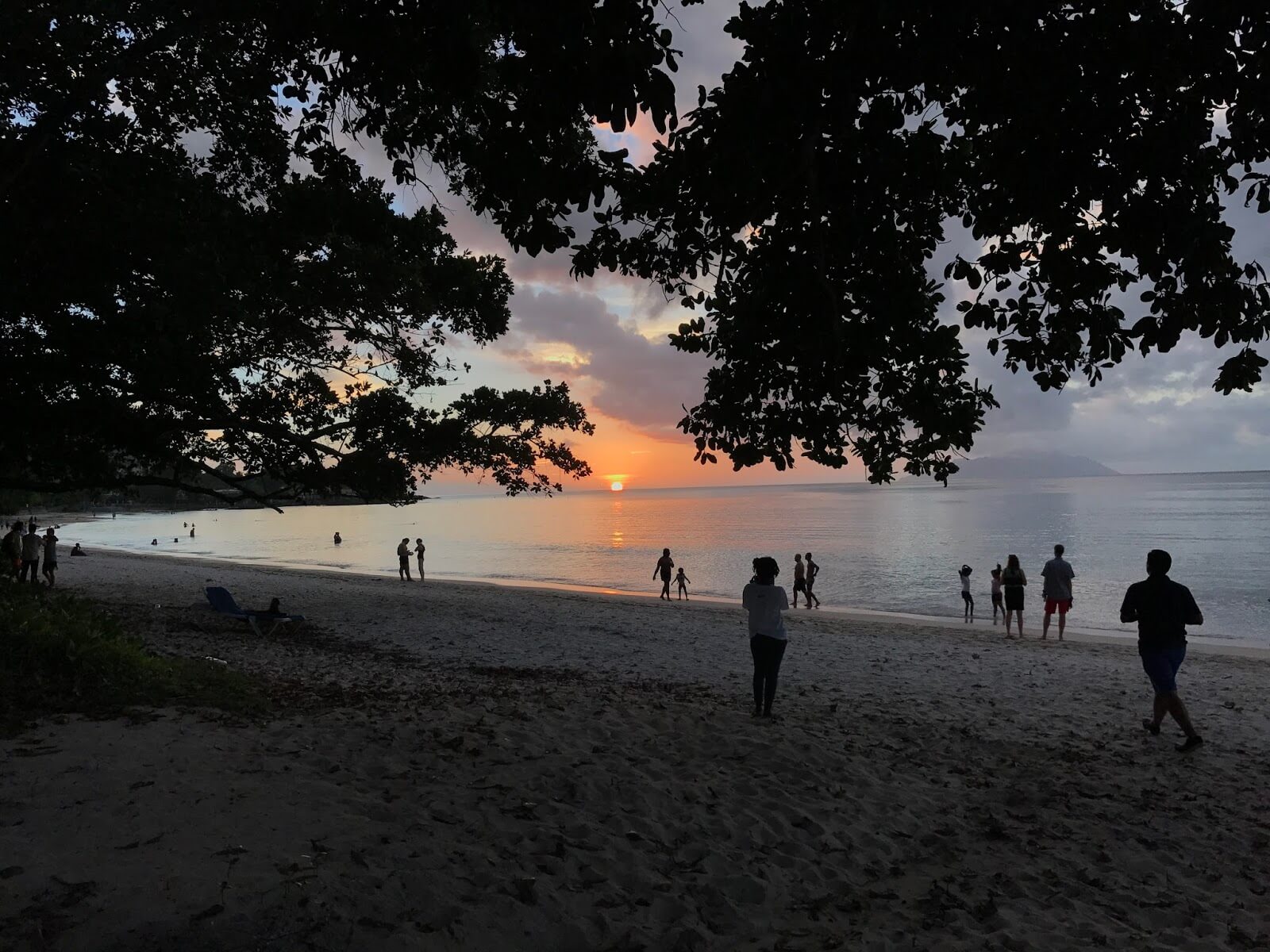 Sunset at Beau Vallon Beach in Seychelles