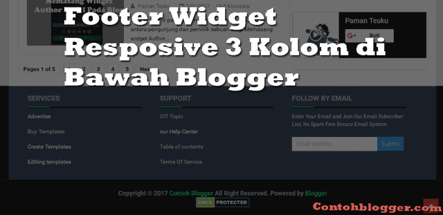 contog Footer Widget Responsive 3 Kolom